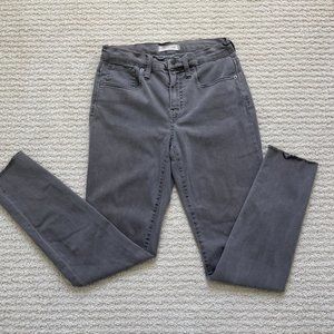 Madewell Womens Jeans Sz 26 Black Gray 9" High Rise Skinny Comfort Casual Denim